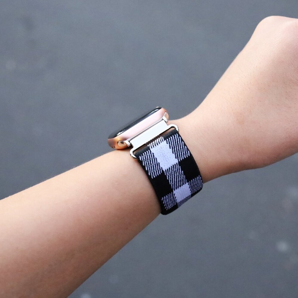 NEW Plaid Adjustable Apple Watch Band Strap 38/40/41/42/44/45mm For Series 1-9